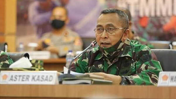 Asisten Teritorial (Aster) Kasad Mayjen TNI Bakti Agus Fadjari SIP MSi memimpin Rakornis virtual TMMD ke-108