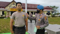 Unit Provos Polres Bangka Barat Polda Kepulauan Bangka Belitung (Babel) merazia pemakaian masker seluruh personel Polres setempat, Selasa pagi.