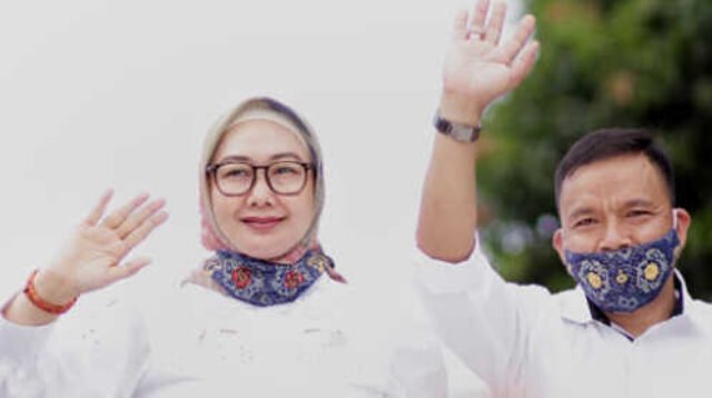 Rika Yohan dan Mayor Andi saat kampanye Pilkada Bengkulu Selatan 2020