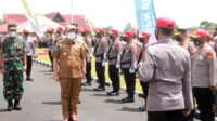 Gubernur Bengkulu Rohidin Mersyah, Kapolda Bengkulu dan Kasrem 041 Gamas tiba di SPN Bukit Kaba, Polda Bengkulu