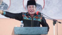 Wakil Gubernur Bengkulu, Rosjonsyah menyampaikan kata sambutan saat menghadiri pelantikan pengurus Bapera Zona II Semaku
